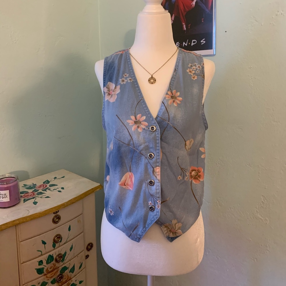 RARE 70s FLOWER CHILD VEST